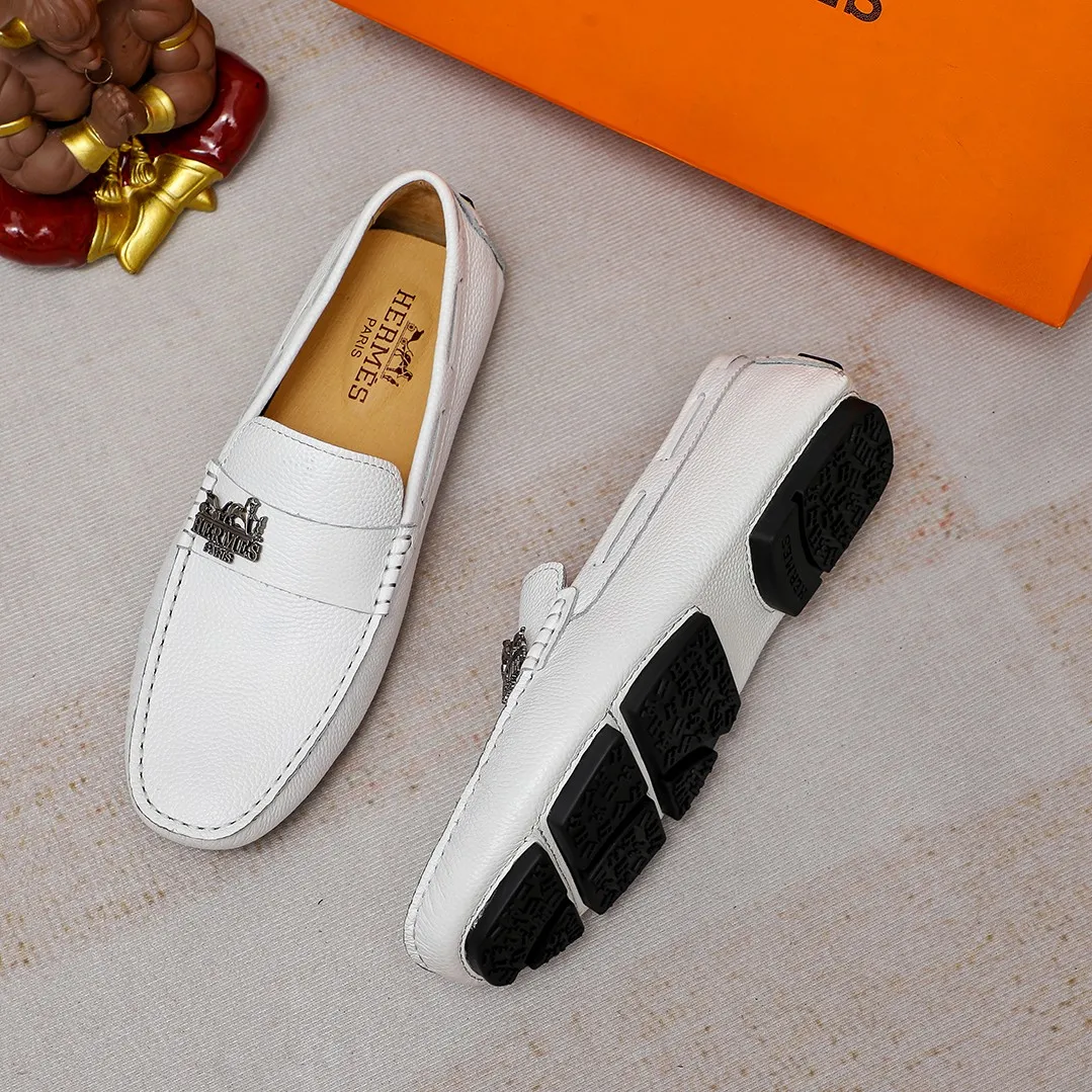 Men's shoes 💰360 🕷🕷【HERMES】The same style as Hermès counters🇨🇳Classic slip-on shoes 1:1 mold opening💯Original quality🍓Using imported first-layer cowhide🍅Pigskin lining🌶🌶Super high-end men's leather shoes🇨🇳Solid and stable Very special🍇 Color, optional! Code number 38-45……